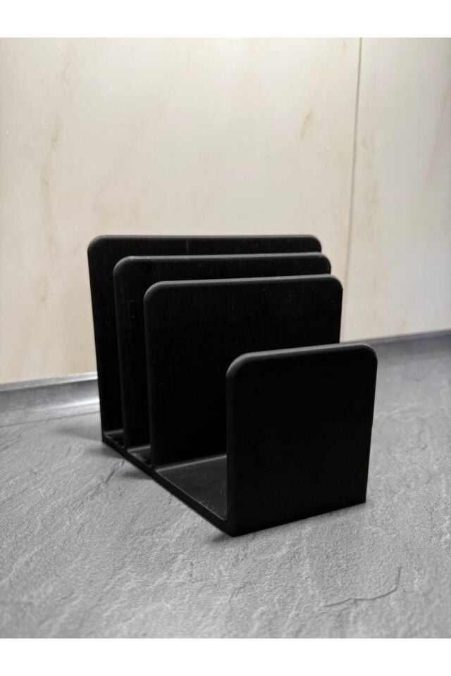 Stand Masaüstü Tutucu Organizer 3 Bölmeli Kesme Tahtası Standı-Mutfak düzenleyici Pratik Kullanım Yer Tasarrufu Sağlayan