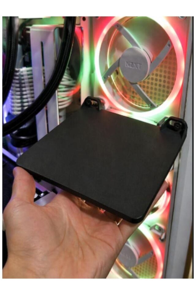 Stand Masaüstü Tutucu Organizer Siyah Kasa İçi Figür Rafı 120x100 mm Oyun Pc Aksesuarı, Bilgisayar Standı (Vida ile gönderilir) Pratik Kullanım Yer Tasarrufu Sağlayan