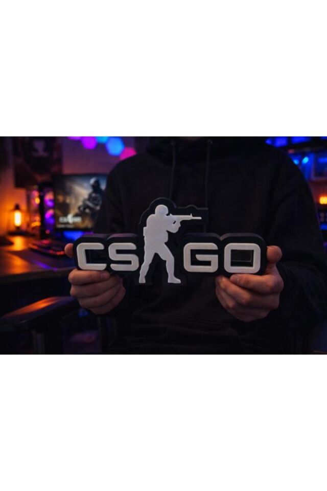 Yayıncı Aksesuarı Organizer Düzenleyici GAMER CS:GO Masaüstü Dekoru -Gamer Hediyelik | Duvar Süsü Oyun (20 CM) Pratik Kullanım Yer Tasarrufu Sağlayan