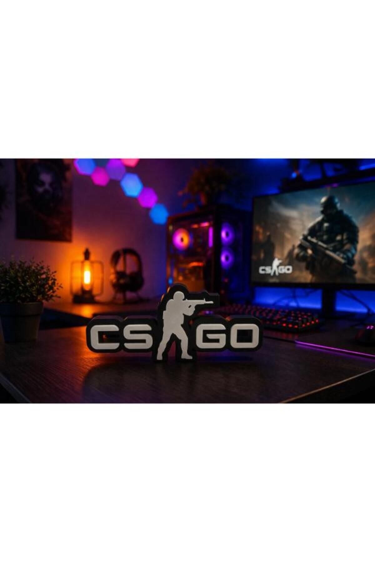 Yayıncı Aksesuarı Organizer Düzenleyici GAMER CS:GO Masaüstü Dekoru -Gamer Hediyelik | Duvar Süsü Oyun (20 CM) Pratik Kullanım Yer Tasarrufu Sağlayan
