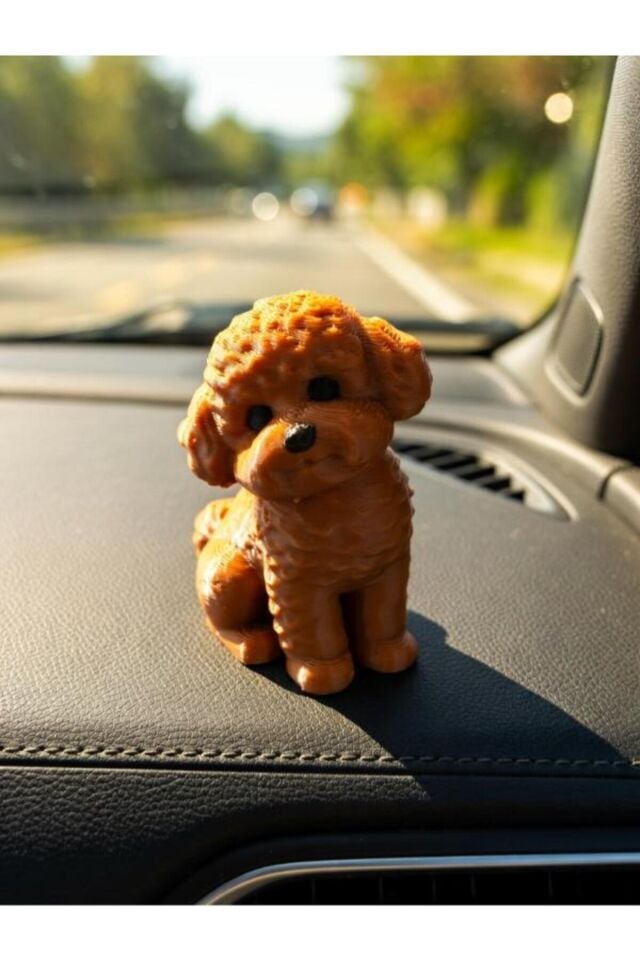 Torpido Aksesuar Organizer Düzenleyici Sevimli Köpek Toy Poddle Araba Süsü, Masa Süsü,Ofis süsü Minik Süs Pratik Kullanım Yer Tasarrufu Sağlayan