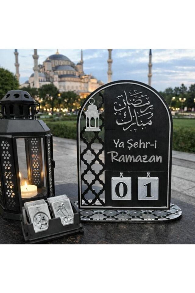 Dekoratif Obje ve Biblo Organizer Düzenleyici RAMAZAN TAKVİMİ,GÜN SAYACI, DEKORATİF MASAÜSTÜ ORGANİZERİ Pratik Kullanım Yer Tasarrufu Sağlayan