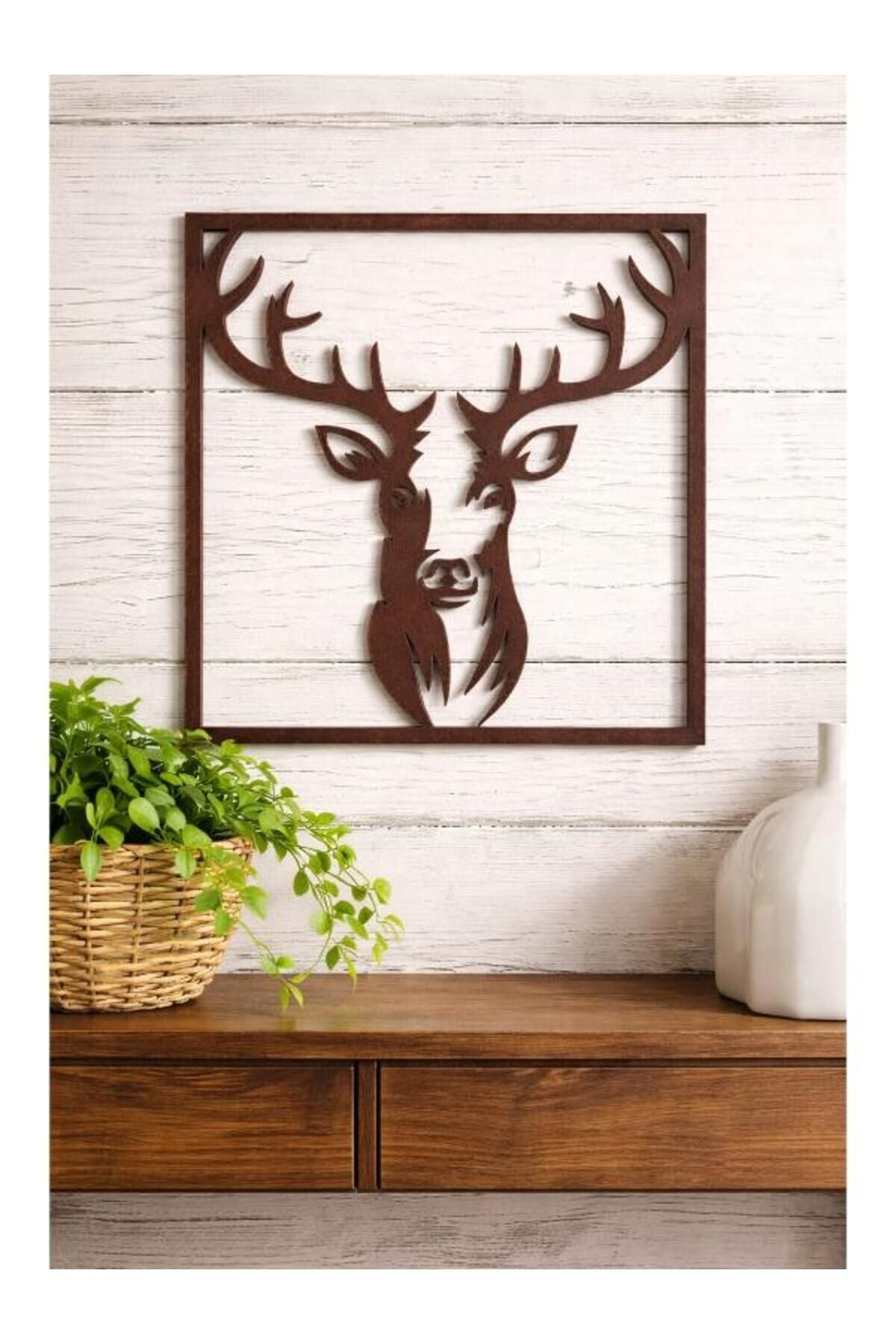 Duvar Dekorasyon Ürünü Organizer Düzenleyici Rustik Metal Geyik Dekoru – Modern & Country Tarz Dekoratif Süsü 21CM Pratik Kullanım Yer Tasarrufu Sağlayan
