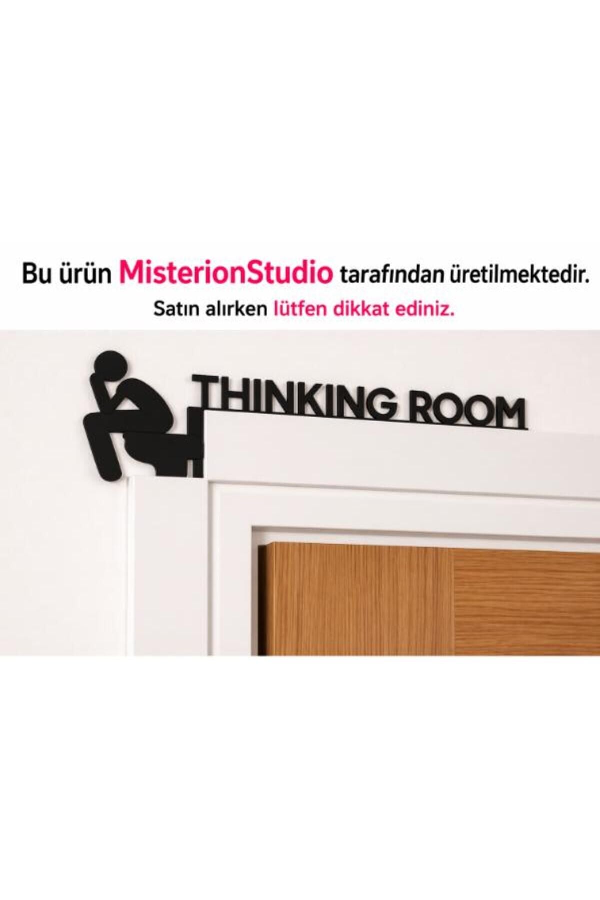 Duvar Dekorasyon Ürünü Organizer Düzenleyici Thinking Room Kapı Üstü Yazısı – Düşünen Adam Figürlü Mizahi Dekoru Pratik Kullanım Yer Tasarrufu Sağlayan