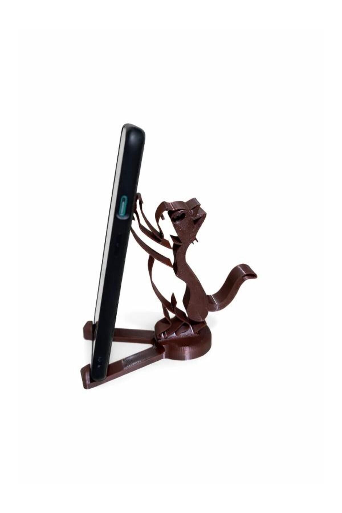 Stand Masaüstü Tutucu Organizer Telefon Tutucu, Dekoratif Tutacağı, Kedi Tasarımlı Standı Pratik Kullanım Yer Tasarrufu Sağlayan
