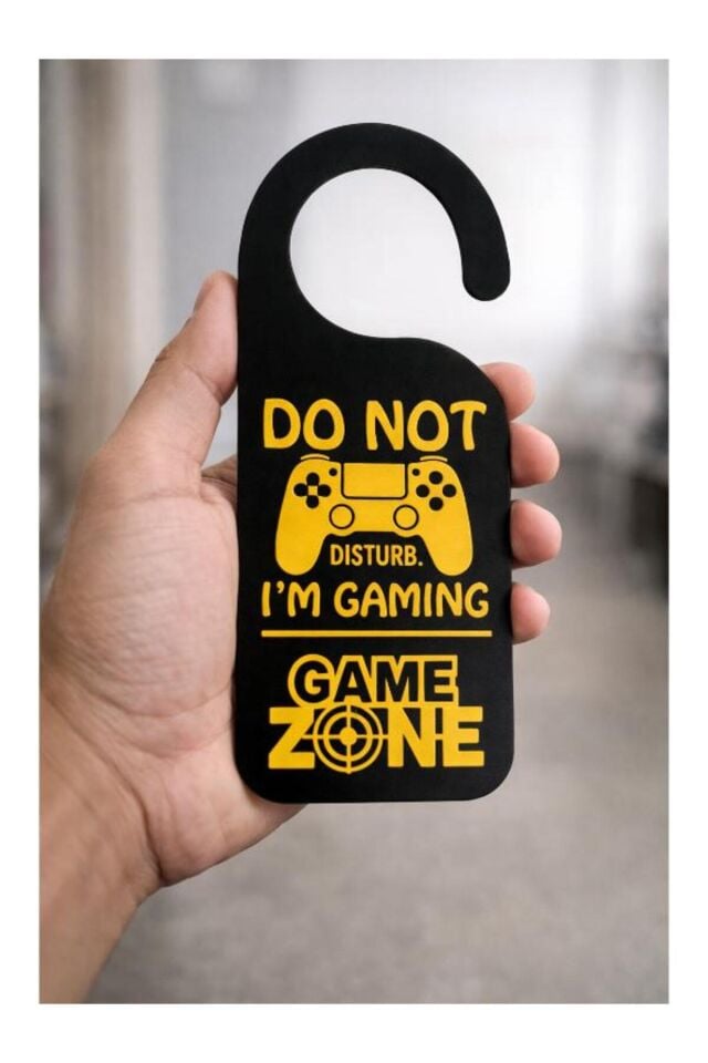 Kapı Süsü Organizer Düzenleyici Gamer Askısı – Do Not Disturb I’m Gaming Tabelası Pratik Kullanım Yer Tasarrufu Sağlayan