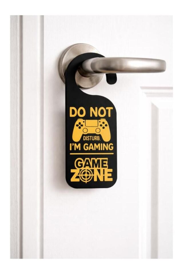 Kapı Süsü Organizer Düzenleyici Gamer Askısı – Do Not Disturb I’m Gaming Tabelası Pratik Kullanım Yer Tasarrufu Sağlayan