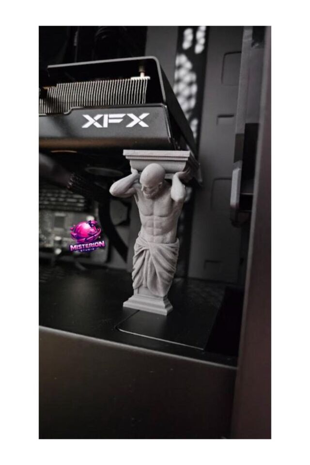 Yayıncı Aksesuarı Organizer Düzenleyici Atlas Gpu Desteği Ekran Kartı Destek Aparatı Şık 10cm Pratik Kullanım Yer Tasarrufu Sağlayan