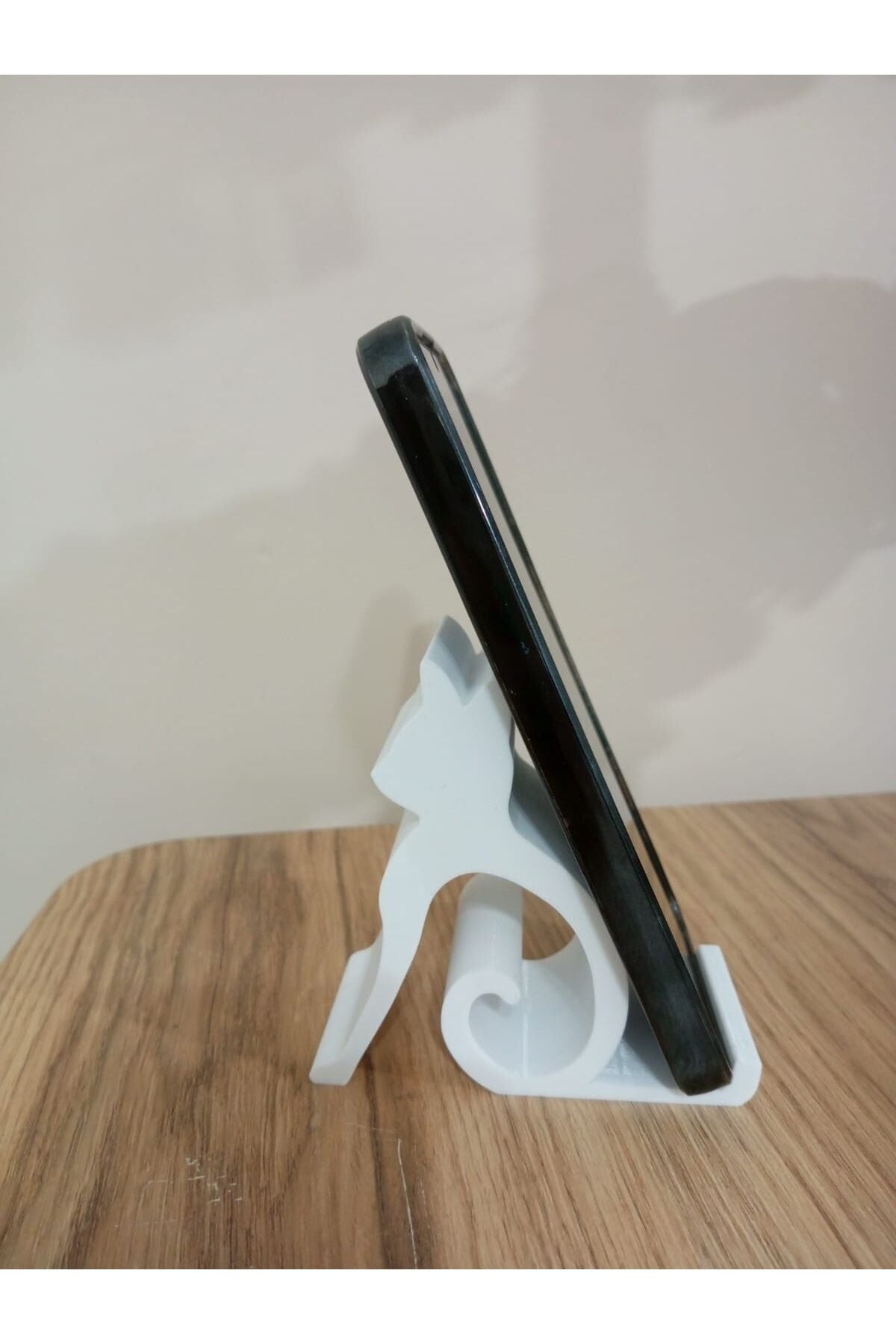 Stand Masaüstü Tutucu Organizer Kedi Figürlü Telefon Standı Masa Üstü Dekoratif Aparat Pratik Kullanım Yer Tasarrufu Sağlayan