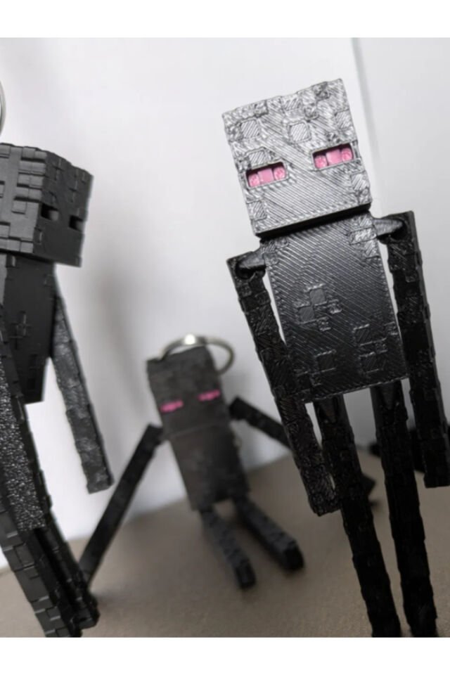 Anahtarlık Organizer Düzenleyici Minecraft Enderman Figür ve Çanta Charmı - 10CM Pratik Kullanım Yer Tasarrufu Sağlayan