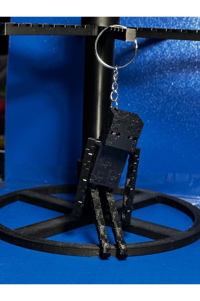 Anahtarlık Organizer Düzenleyici Minecraft Enderman Figür ve Çanta Charmı - 10CM Pratik Kullanım Yer Tasarrufu Sağlayan