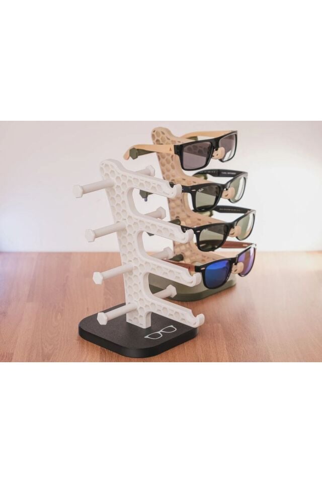 Stand Masaüstü Tutucu Organizer Gözlük Standı Dekoratif Kaliteli Baskı Pratik Kullanım Yer Tasarrufu Sağlayan