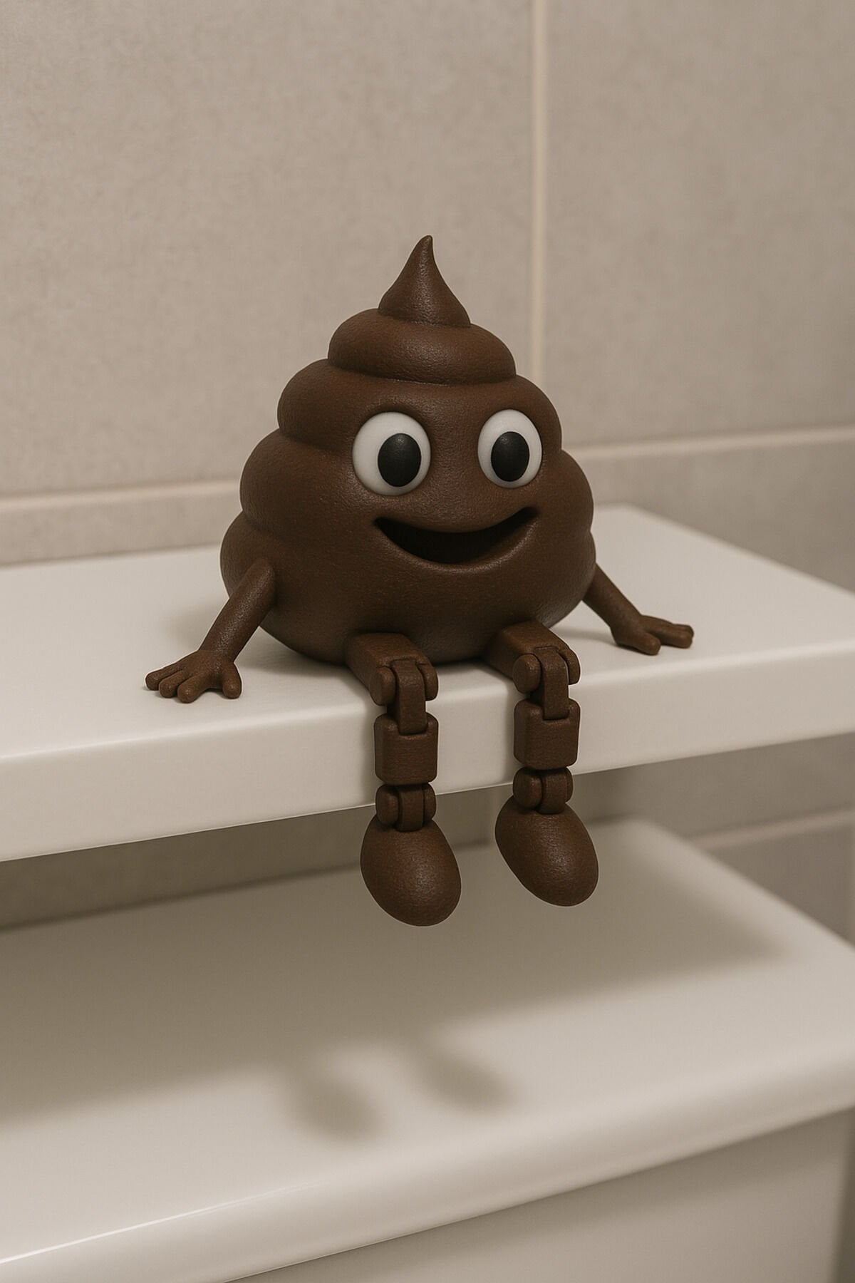 Dekoratif Obje ve Biblo Organizer Düzenleyici Banyo Kaka Figürü Pratik Kullanım Yer Tasarrufu Sağlayan