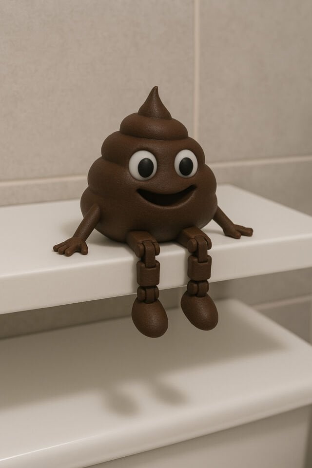 Dekoratif Obje ve Biblo Organizer Düzenleyici Banyo Kaka Figürü Pratik Kullanım Yer Tasarrufu Sağlayan