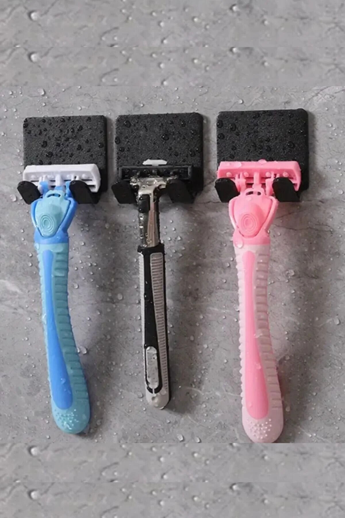 3'lü Banyo Düzenleyici Organizer Permatik Tutucu - Jilet Aparat Çok Amaçlı Askısı 1 ADET Pratik Kullanım Yer Tasarrufu Sağlayan