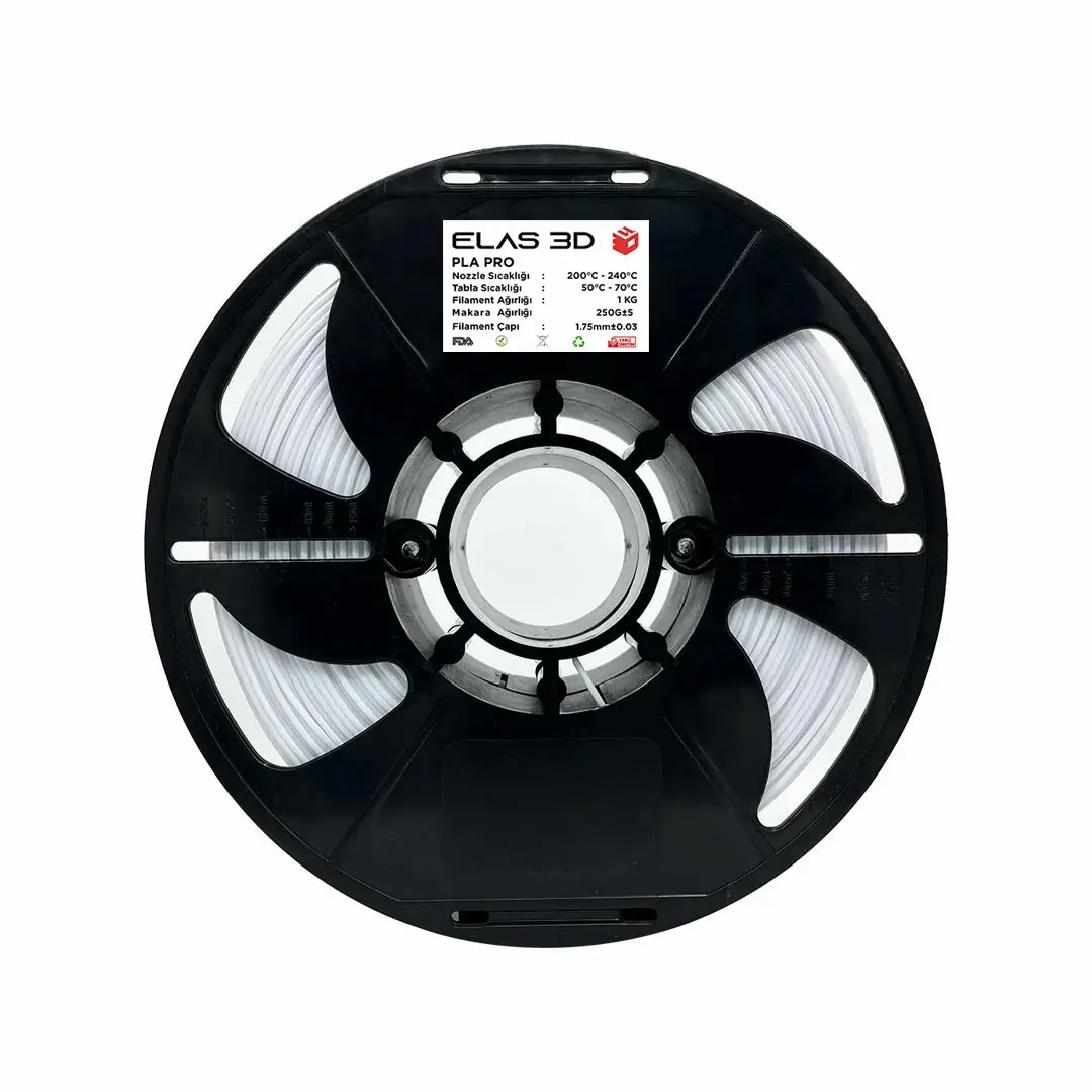 Elas Beyaz PLA PRO Filament 1.75mm 1 KG | 3D Yazıcı Filamenti